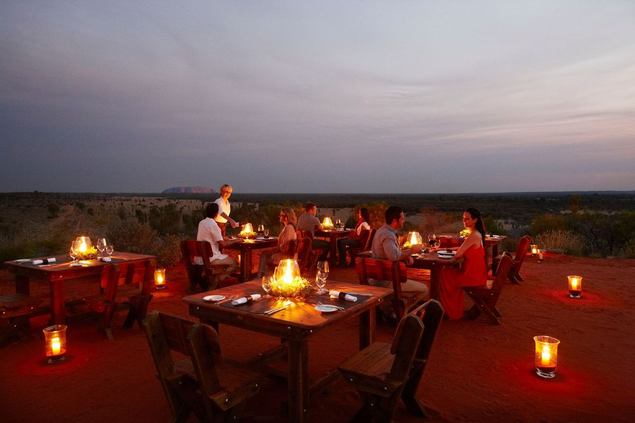 Tali Wiru dinner setting at Uluru