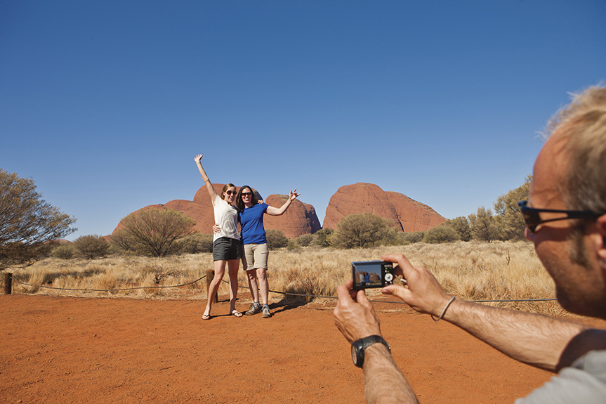 taking a photo in the outback