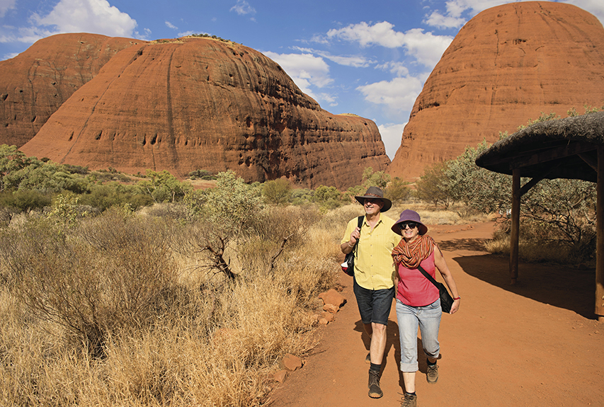 hiking in the outback