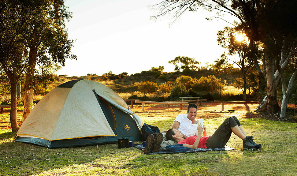 couple camping