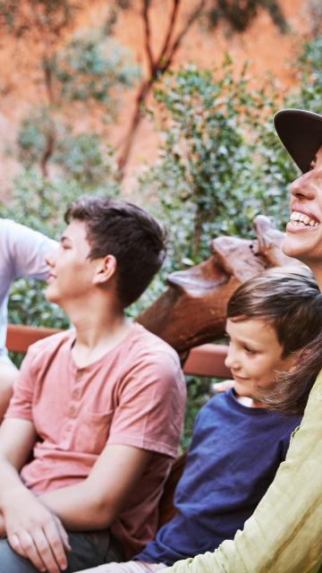 Uluru family tour all smiling